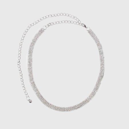 Cinturón de cadena con strass